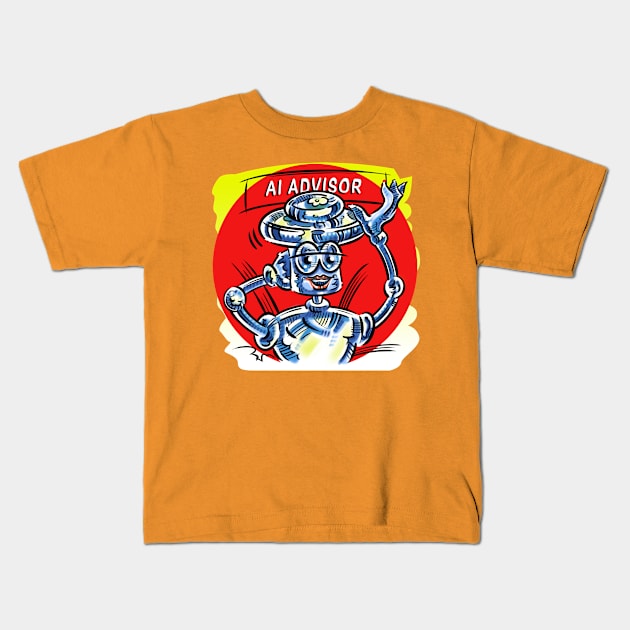 AI ADVISOR Kids T-Shirt by chipandchuck